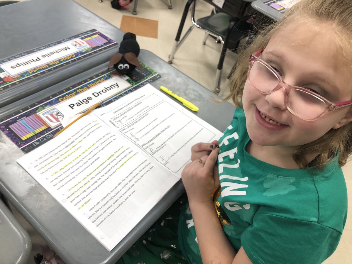 KiserClass's tweet photo. It has become a natural habit for these learners to dive into their text to find evidence that supports their inferences. #LibbyRiddles #WeAreMidview @The_Iditarod #textevidence https://t.co/9KCbNHw1FR