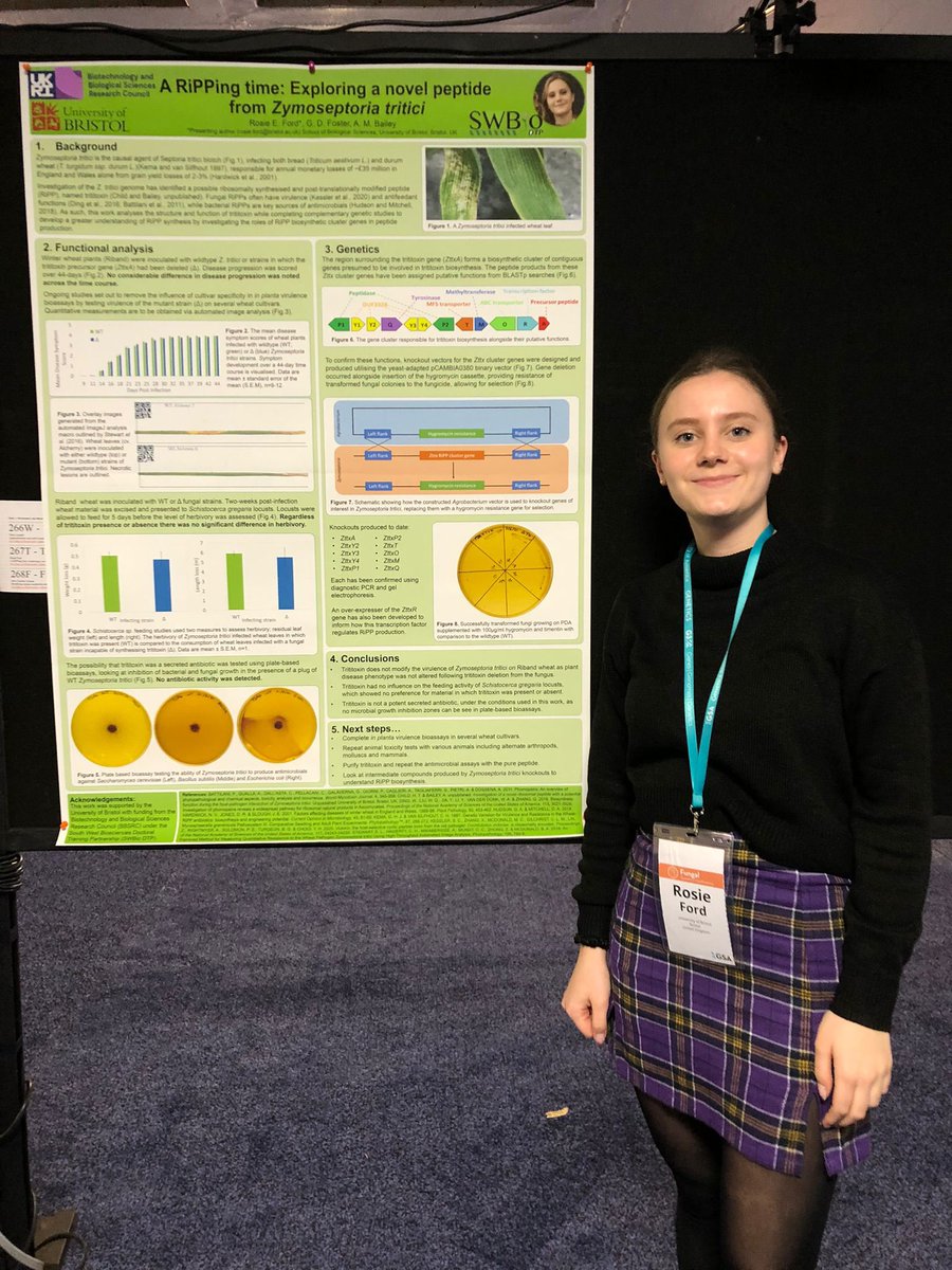 rosieford22's tweet photo. Looking forward to talking about my research in today’s poster session! Come along and say hi! #Fungal22 https://t.co/9OTtTZ6qK6