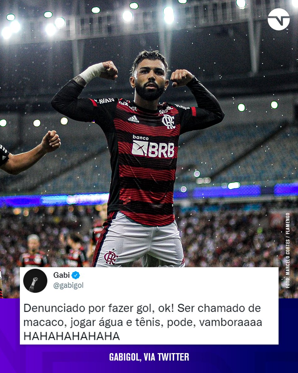 TNTSportsBR's tweet photo. Gabigol se posicionou após ser denunciado pelo TJD-RJ por provocação na comemoração do gol contra o Vasco. O atacante fez a publicação em seu Twitter. https://t.co/bqN8bzMZ17