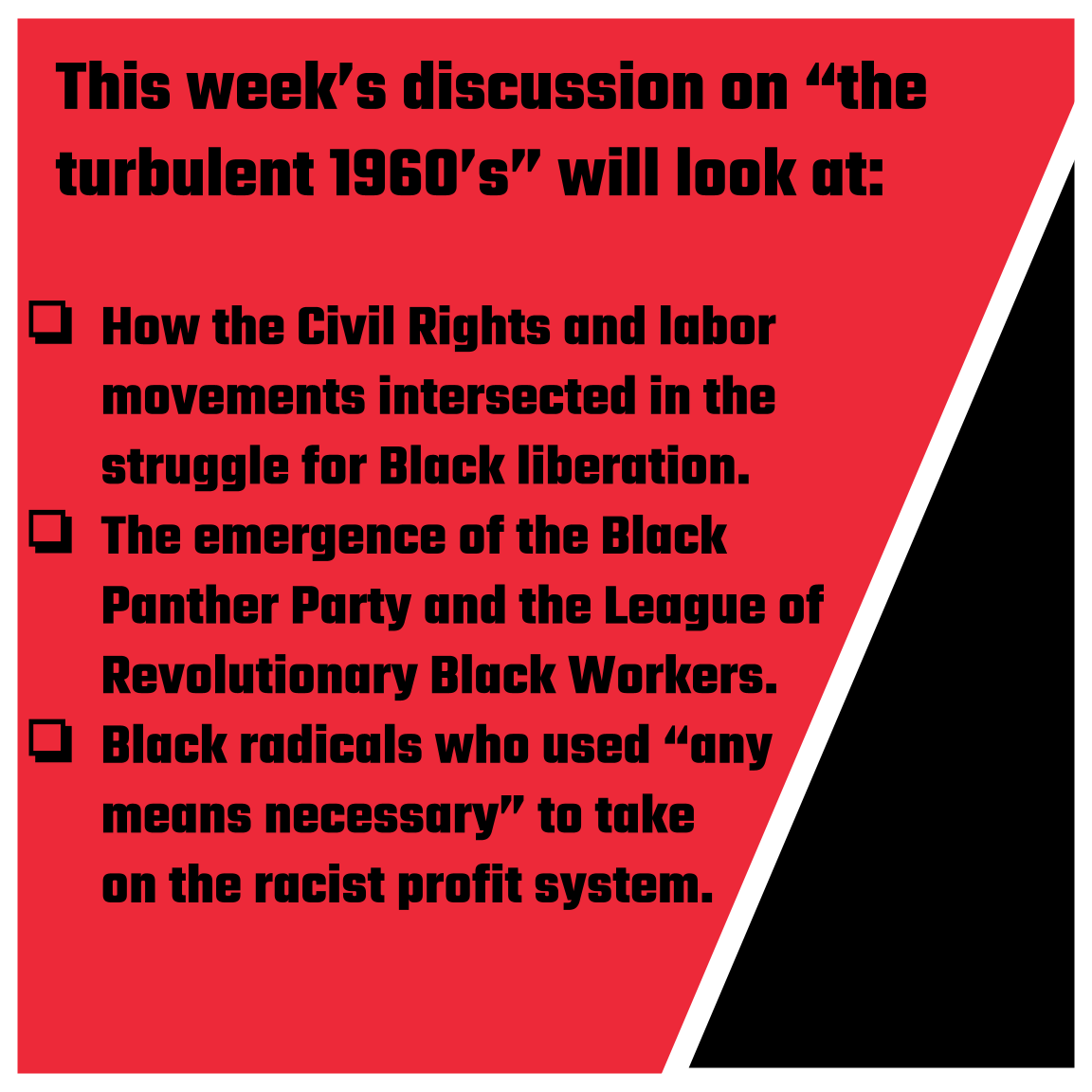 Seattle_FSP's tweet photo. The #RevolutionaryIntegration study group powers on!
Black leadership and how to build a powerful multiracial movement on the agenda. This week’s discussion is on “the turbulent 1960’s”.
Mondays at 6:30pm PST.
https://t.co/ArYwNp8pu3 https://t.co/GqbFYrnBRu