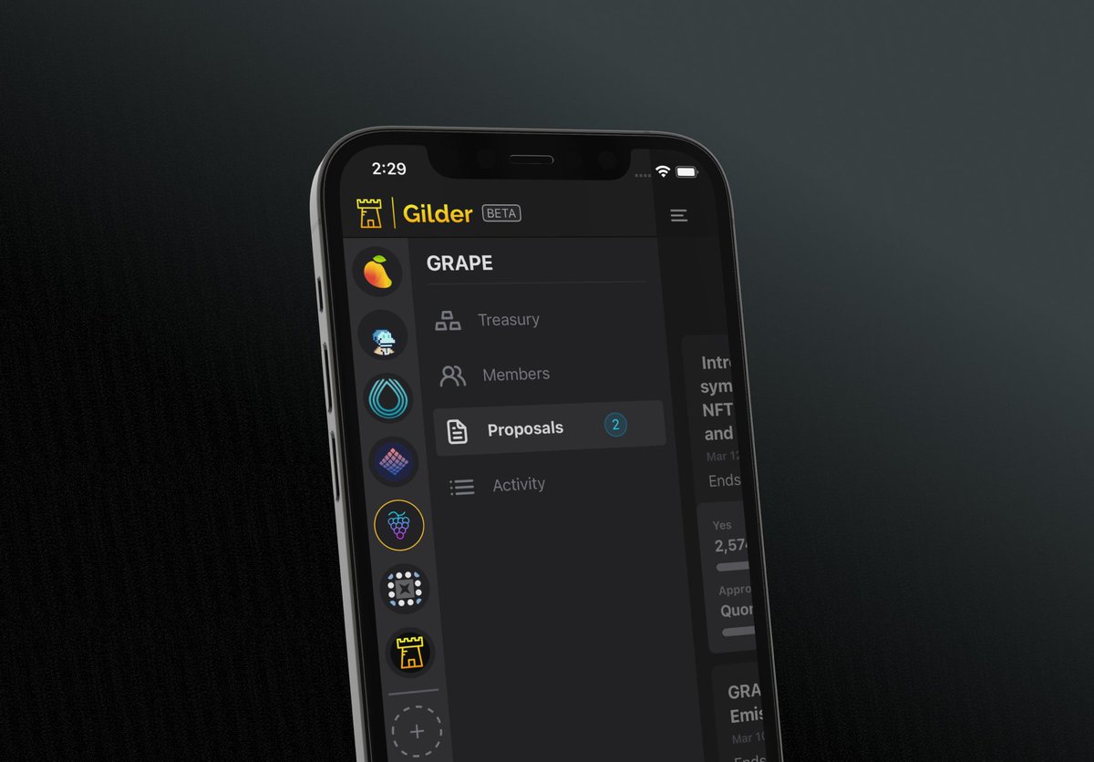 What is Gilder? We are a mobile app for DAOs that aims to make DAO's the absolute best place in crypto for any community.  

A Thread...