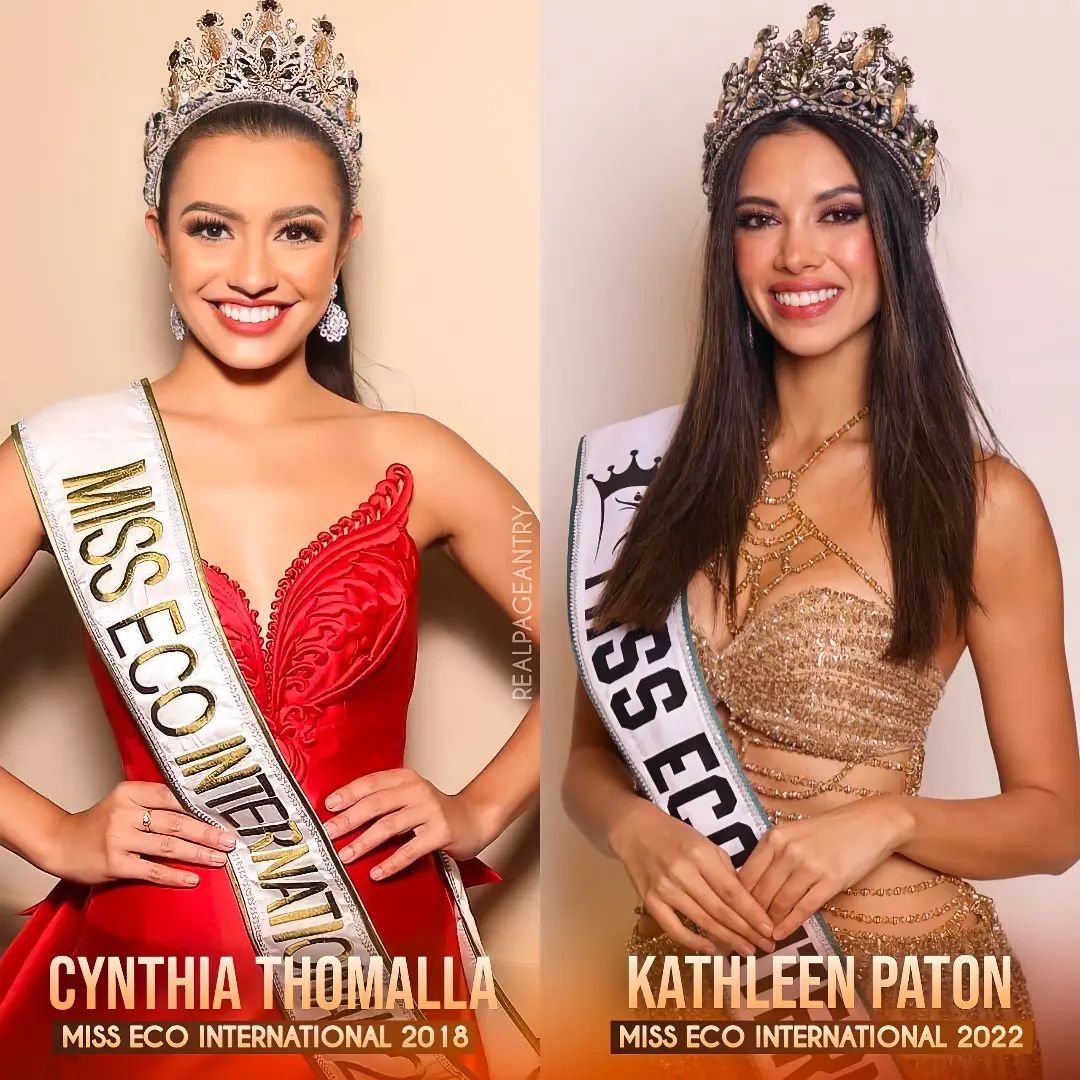 Congratulations to Kathleen Paton as Miss Eco International 2022 👑🇵🇭!! 

She is the second Filipina to win the title. The first one is Cynthia Thomalla in 2018.

#MissEcoInternational2022
#MissEcoInternational