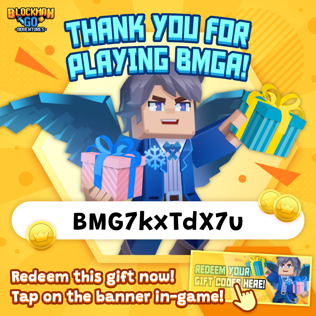 Garena Blockman GO on X: Mangos, here's a gift code for you