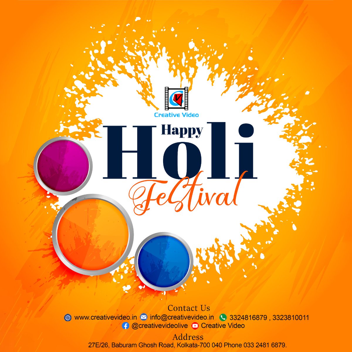imagemakerkol's tweet photo. So here comes the time to celebrate life with colors and enthusiasm.

Enjoy!

Happy Holi!! https://t.co/a1jRpjmOiy