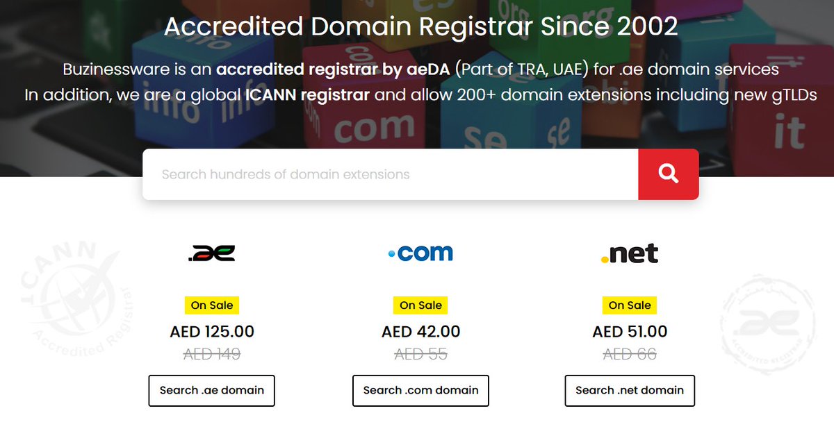 buzinessware's tweet image. Accredited Domain Registrar Since 2002 Buzinessware is an accredited registrar by aeDA (Part of TRA, UAE) for .ae domain services

Link - buzinessware.com/domain-name-re…

#aedomain #comdomain #domain #buzinessware