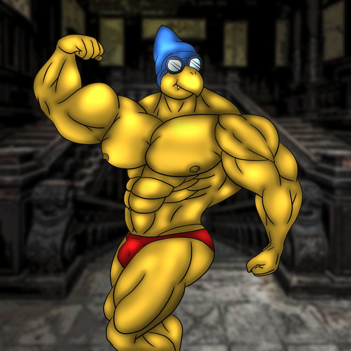 kusanagi_artist's tweet photo. What? Can't wizards be swole, too? ;3 #musclemagikoopa #muscleandmagic https://t.co/O0QhPi1QSS