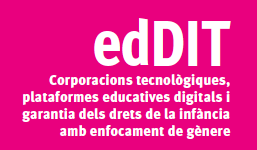 pabloriverabcn's tweet photo. Hace unos meses desde @EsbrinaRecerca y en alianza con @affac_cat comenzamos a ejecutar el proyecto #edDIT "Corporaciones tecnológicas, plataformas educativas digitales y garantía de los derechos de la infancia con enfoque de género". Más info: https://t.co/HsPqJ42SLB (sigue 👉) https://t.co/LD6KfUaenJ