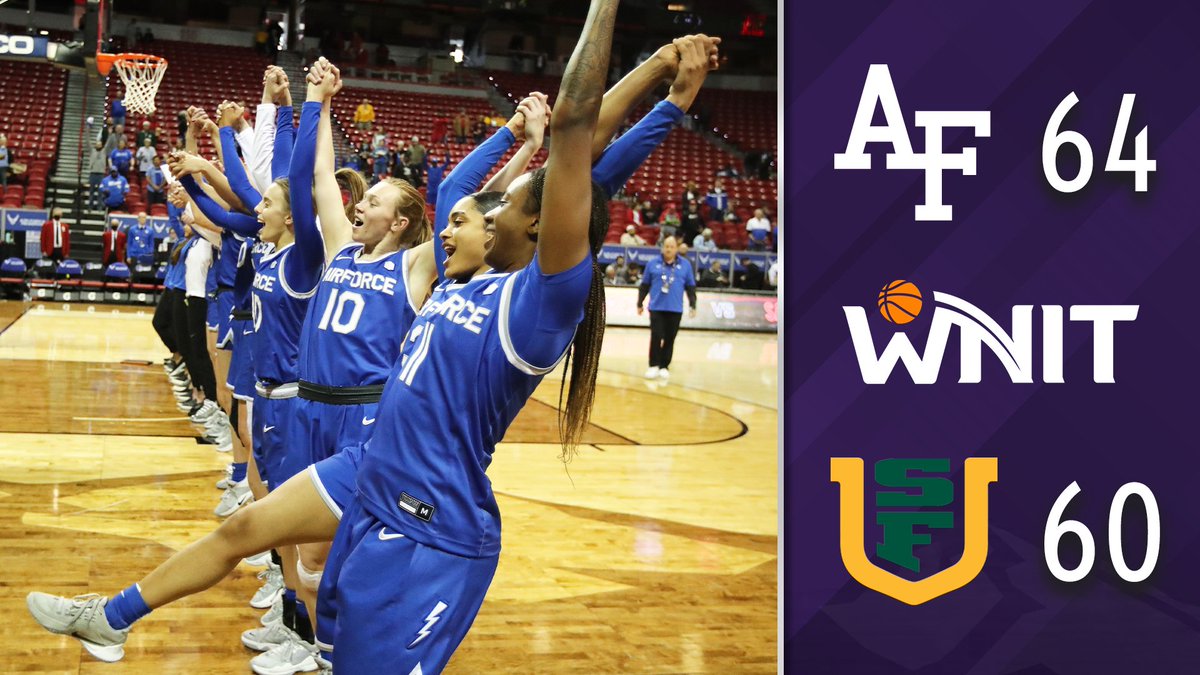 𝗟𝗲𝘁'𝘀 𝗠𝗮𝗸𝗲 𝗠𝗼𝗿𝗲 𝗛𝗶𝘀𝘁𝗼𝗿𝘆. ✔

<a href="/AF_WBB/">Air Force Women's Basketball</a> gets its first-ever postseason victory, with a 64-60 win over San Francisco in the first round of the <a href="/WomensNIT/">WNIT</a>.⚡

#AtThePeak | #MakingHerMark | #LetsFly