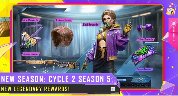PolgoGaming's tweet photo. 🚨 New Season :
Cycle 2 Season 5 Legendary Tier Rewards. ♥️

@PUBGMOBILE

🔸Follow for more updates :
👉 @PolgoGaming

#pubg #pubgm #pubgmobile #bgmi #battlegroundsmobileindia #polgo #polgogaming https://t.co/1k8OtKTZiJ