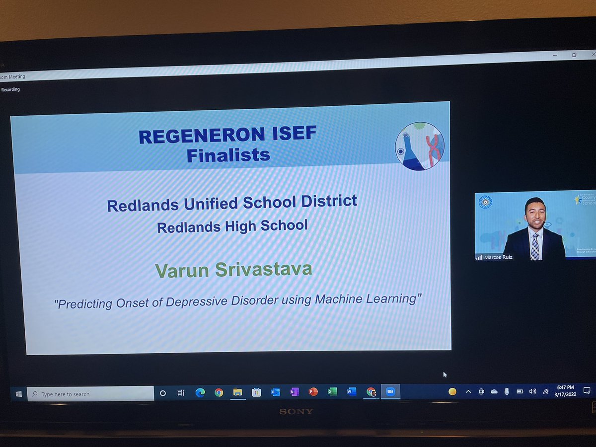 Varun Srivastava, junior <a href="/RedlandsHighSch/">Redlands High School</a> <a href="/RedlandsUSD/">Redlands USD</a> won American Psychological Association, Biomedical Science, MuAlphatheta, STEP, SIMSEF GOLD, and is also ISEF FINALIST!! We are So PROUD of YOU!! #thisisRUSD #RUSD2025
