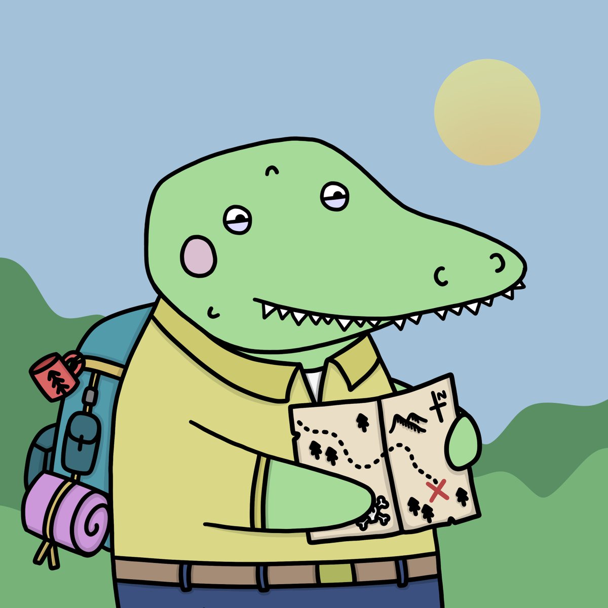 creco_xyz's tweet photo. Croc Venture Part 6 🐊🐊🐊
After entering the cave, the Crocs have decided to delve deeper... 👀
Can Marty resist eating the mushrooms? 🍄
Cuthbert has a tough choice ahead of him in the caves!
👉 Like & Tweet your Croc Venture choices using #crocventure to win a free mint. https://t.co/co0ZwvBsOW