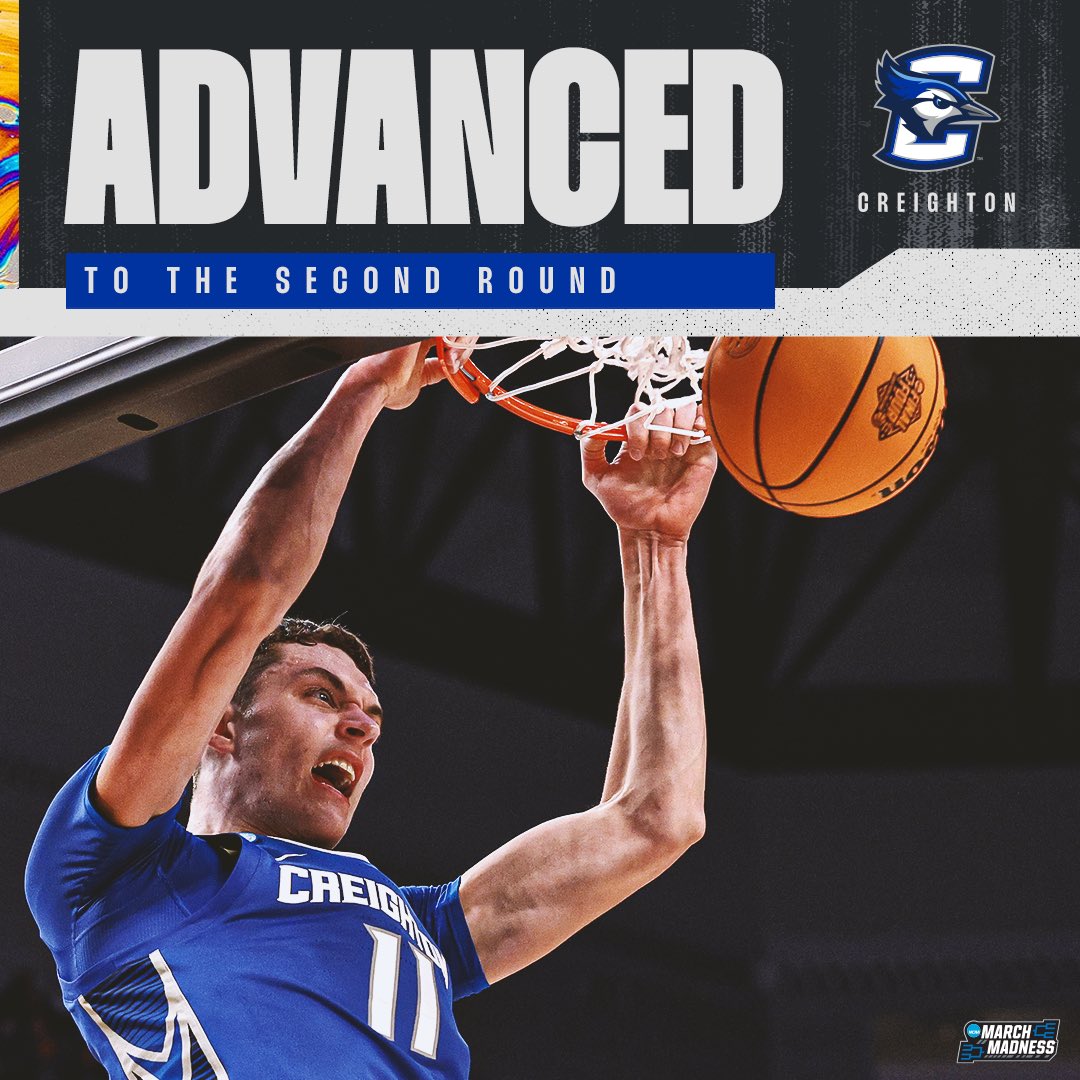 CREIGHTON COMES FROM BEHIND TO WIN 😱

(9) Creighton stuns (8) San Diego St in overtime 72-69 to advance to the Second Round

#MarchMadness