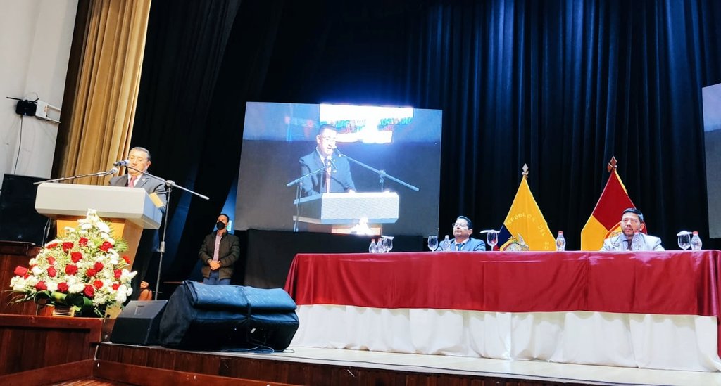 CorteAzuay's tweet photo. El Dr. @ivanaaquicela, Presidente de la @CorteNacional participa en el V Congreso Iberoamericano de Derecho Penal, Procesal Penal y Criminología, organizado por la @UCatolicaCuenca.

Este evento es parte de las actividades conmemorativas por el Bicentenario de la @CorteAzuay. https://t.co/ILr5mLPJwt