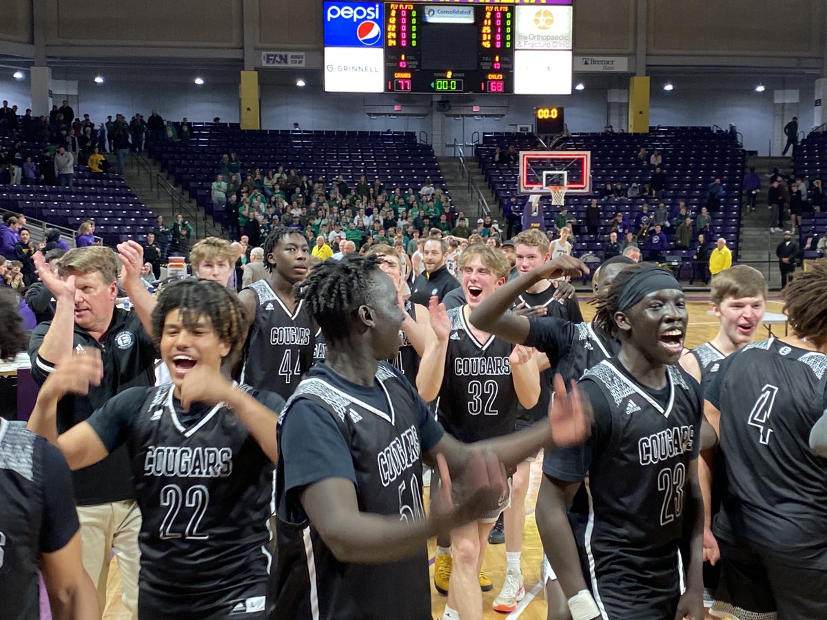 Alright Cougars! 
Boys’ Basketball heading to State. 
So happy for these guys!