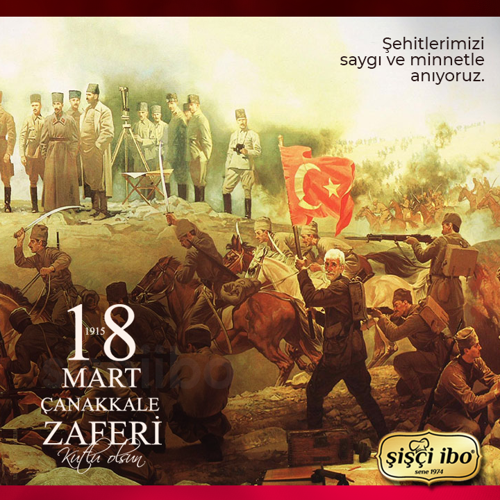 Çanakkale Geçilmez!
Şehitlerimizi saygı ve minnetle anıyoruz.

#sisciibo #şişçiibo #antalya #konyaaltı #korkuteli #eniyirestoran #antalyanıneniyirestoranı #neredeyemekyenir #antalyarestoranları #konyaaltırestoranları #yemeksepeti #antalyapaketservis #18mart #çanakkalezaferi