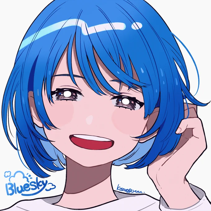 空色ヘアカラー 
