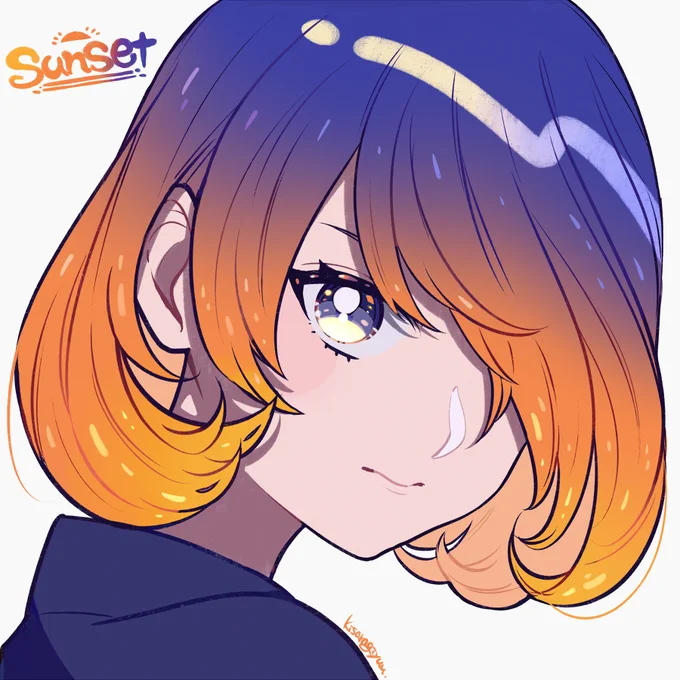 空色ヘアカラー 