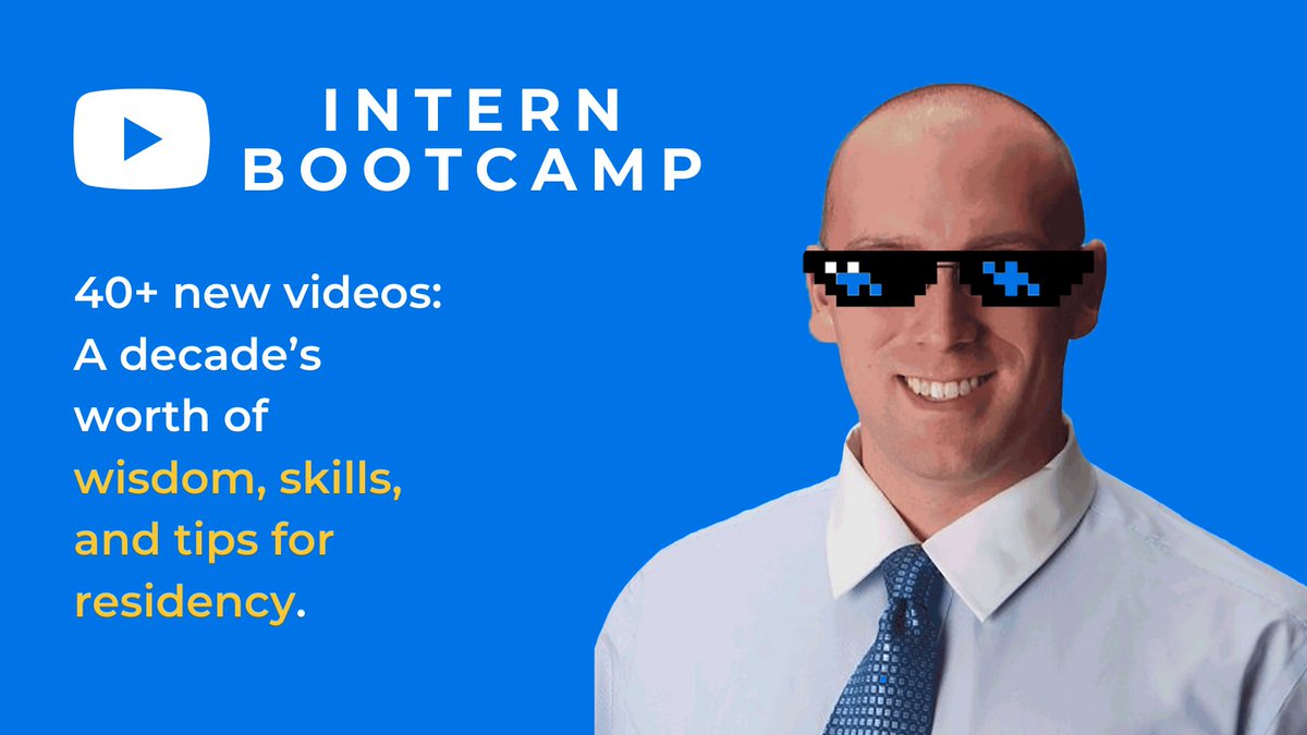 OnlineMedEd's tweet image. "Trial and error" isn't the path to success in residency. Our #InternBootcamp = the best possible way to prepare for internship, with answers to all the questions you're too nervous to ask 😈 onlinemeded.org/intern-bootcamp