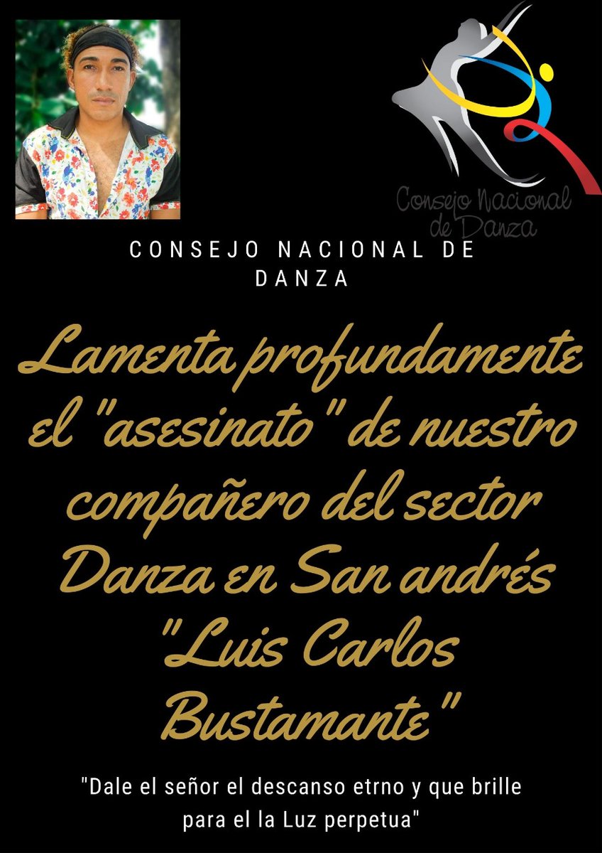 En una semana dos artistas asesinados en San Andres Luis Carlos Bustamante coreógrafo y Heti Perez músico ambos del Consejo de Cultura, ambos líderes culturales ¿Qué está pasando? hay alguna acción concreta <a href="/IvanDuque/">Iván Duque 🇨🇴</a> <a href="/mincultura/">MinCultura Colombia</a> a que degradación hemos llegado. <a href="/petrogustavo/">Gustavo Petro</a>