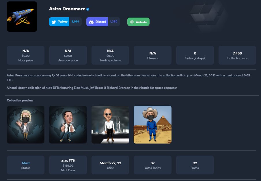 nftfeed_listed's tweet photo. We have just listed @AstroDreamerz on NFTFeed! 🔥

https://t.co/LkBYDtCnUJ
#Ethereum #ethereumNFT #nft #EthereumClassic https://t.co/TmViUd17mf