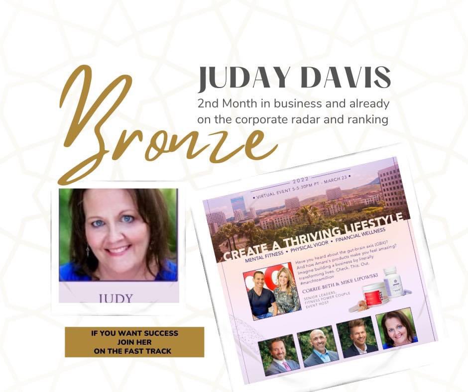 A team can move mountains, ⛰but it’s always best to have a leader in their midst! 

Being a military 🪖wife obviously sharpened Judy’s already impressive leadership skills!

Do you want better health? Better income? Better life? 

Join judy here: Amare.com/g10/93771