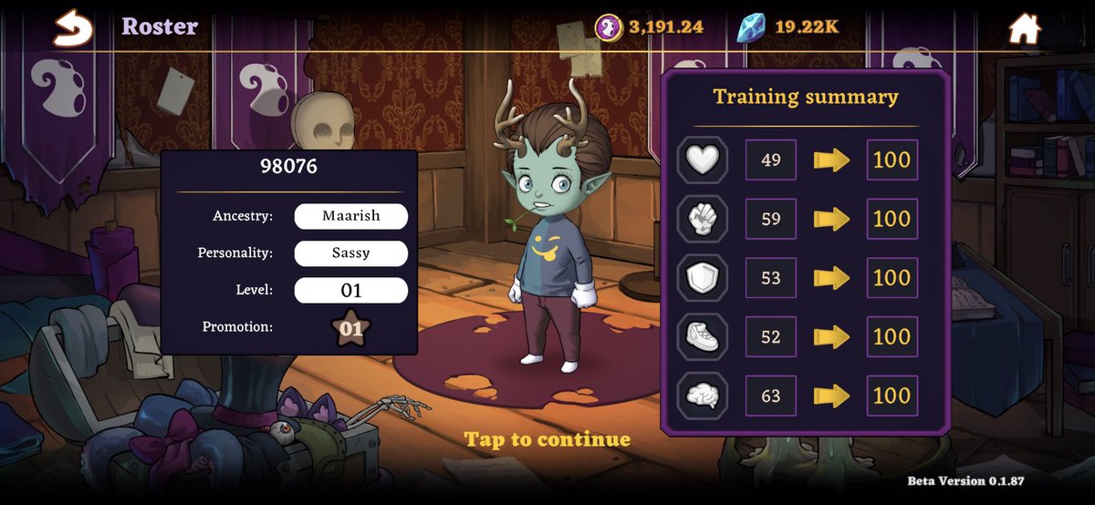 iknownothin77's tweet photo. After maxing out a Sassy Devikin during Tamagotchi, we decided to give Stoic a shot at training 😬🙏🏻

We heard abt Stoic personalities being the hardest to train to max attributes. Is that true? Anyone else conquered a Stoic? Let us know! 

#DevikinsBeta #GameFi #PlayToEarn https://t.co/XLNJAYrr8G