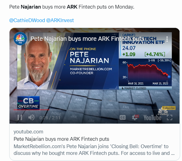 FXTradingDeskZS's tweet photo. $ARKF

 Pete Najarian calls CNBC, says bought ARKF. April 23 Puts.

Shorting in the hole! https://t.co/fpFDOSeEjg