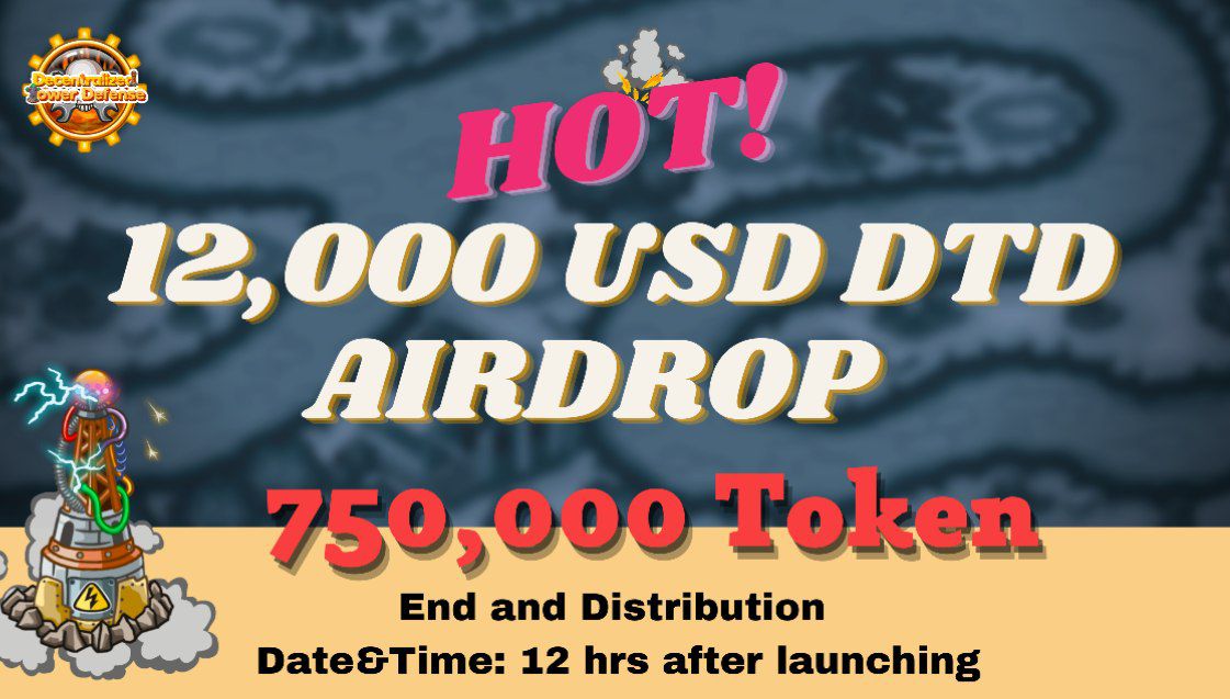 Airdrop BlogSpot (@airdropblgspot) on Twitter photo π₯ Decentralized Tower Defense Airdrop (DTD)
βοΈβοΈβοΈβοΈ
π Prize Pool: $12,000 USD (750k DTD)
π° Reward: $5 USD (312) DTD
π₯ Referral: $140 + 500 USD
π Airdrop Link: t.me/DTD_Airdropbot
β’ Follow <a href="/dtdbsc/">Decentralized Tower Defense</a>
π About DTD: Visit β towerdefense.finance π₯ Decentralized Tower Defense Airdrop (DTD)
βοΈβοΈβοΈβοΈ
π Prize Pool: $12,000 USD (750k DTD)
π° Reward: $5 USD (312) DTD
π₯ Referral: $140 + 500 USD
π Airdrop Link: t.me/DTD_Airdropbot
β’ Follow <a href="/dtdbsc/">Decentralized Tower Defense</a>
π About DTD: Visit β towerdefense.finance