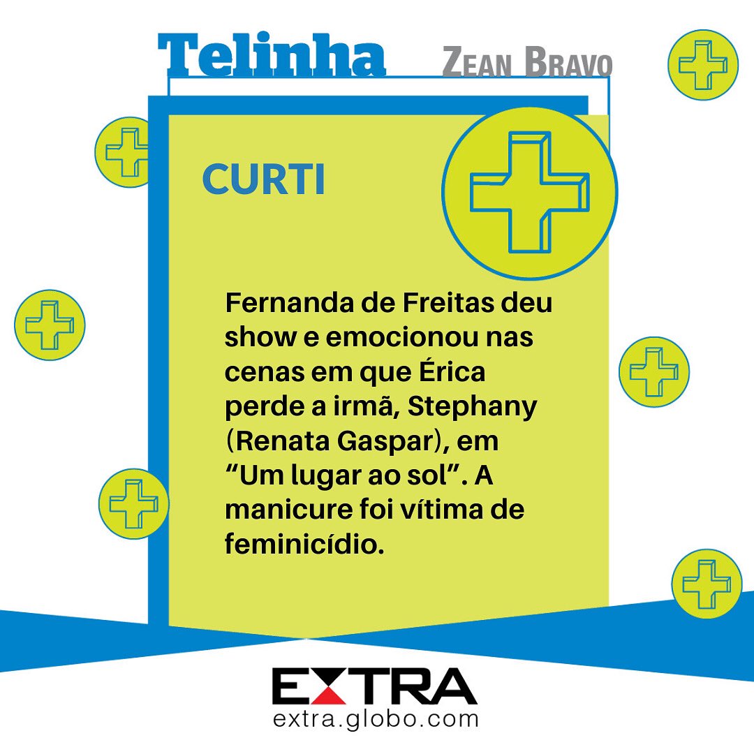 ZeanBravo's tweet photo. Arrasou.
#colunatelinha
#umlugaraosol #fernandadefreitas https://t.co/QKYIptViZS