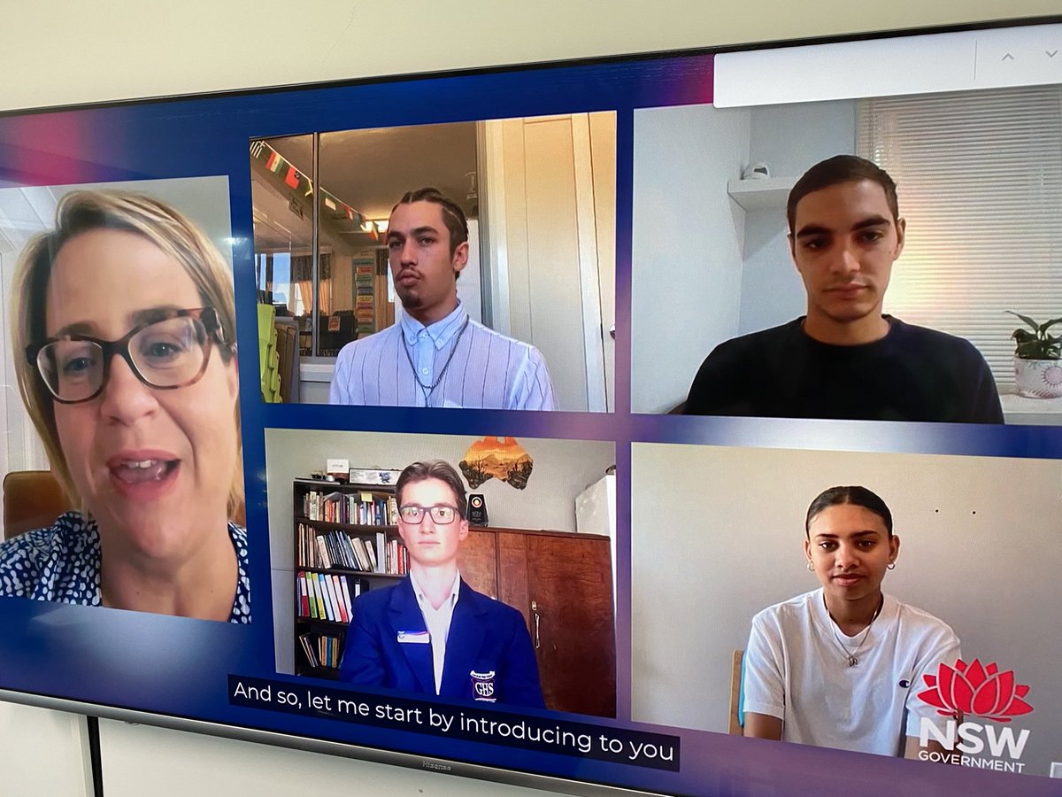 GorokanHs's tweet photo. Very proud of Jirrah, representing himself  &amp; GHS on the National Closing the Gap panel discussion and joined by the amazing Bianca Ella who connected brilliantly with our students and staff. @mattboake @ShanieSingleton @nahcalg @nswaecg @Meg_Avery1 @samricketts13 @RheaFlora https://t.co/fLJinBunjg