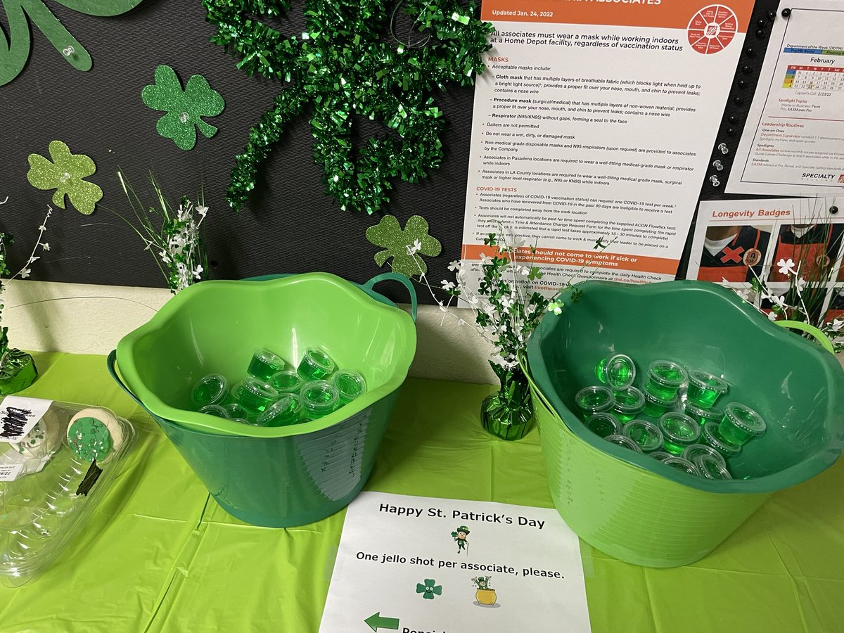 “Thank You ☘️Team!!! Happy St. Patty’s Day ☘️ Yup 👍 them Jello Shots were Refreshing!”  ✅ @Mary_0684  #TheMightyLaMirada #0684 #LetTheGoodTimesRoll ✨☘️🎉