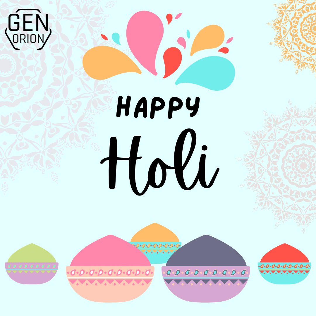 GENORION1's tweet photo. Happy Holi🌈

#holi #festival #startup #technology #2022 #celebration #color #colorfestival https://t.co/kjP8PnSSoz