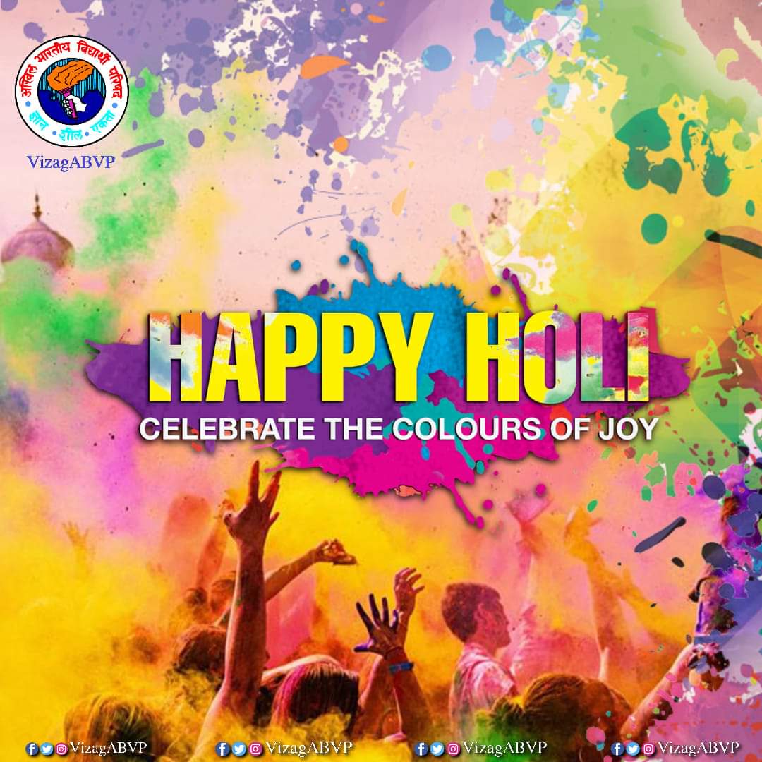 ippilimurthy3's tweet photo. Spread the colours of love and joy on the happy occasion of Holi , Wishing you a very happy Holi @ABVPVoice @Abvp_Andhra @nidhitripathi92 #HappyHoli #Holi https://t.co/fXmEzO1eS7