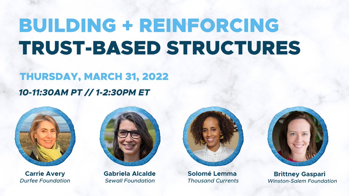 Have you considered how your foundation's structures - from hierarchies to technologies - are aligned with trust-based values (or not)? Join us for the third in our 4-part series on #trustbasedphilanthropy, with @BlueSkyFunders <a href="/EGAconnects/">Environmental Grantmakers Association</a> <a href="/SAFSFunders/">SAFSF</a>  trustbasedphilanthropy.org/events/2022/3-…