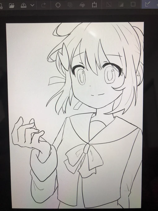 線画までいった。 職場いってきま…す…