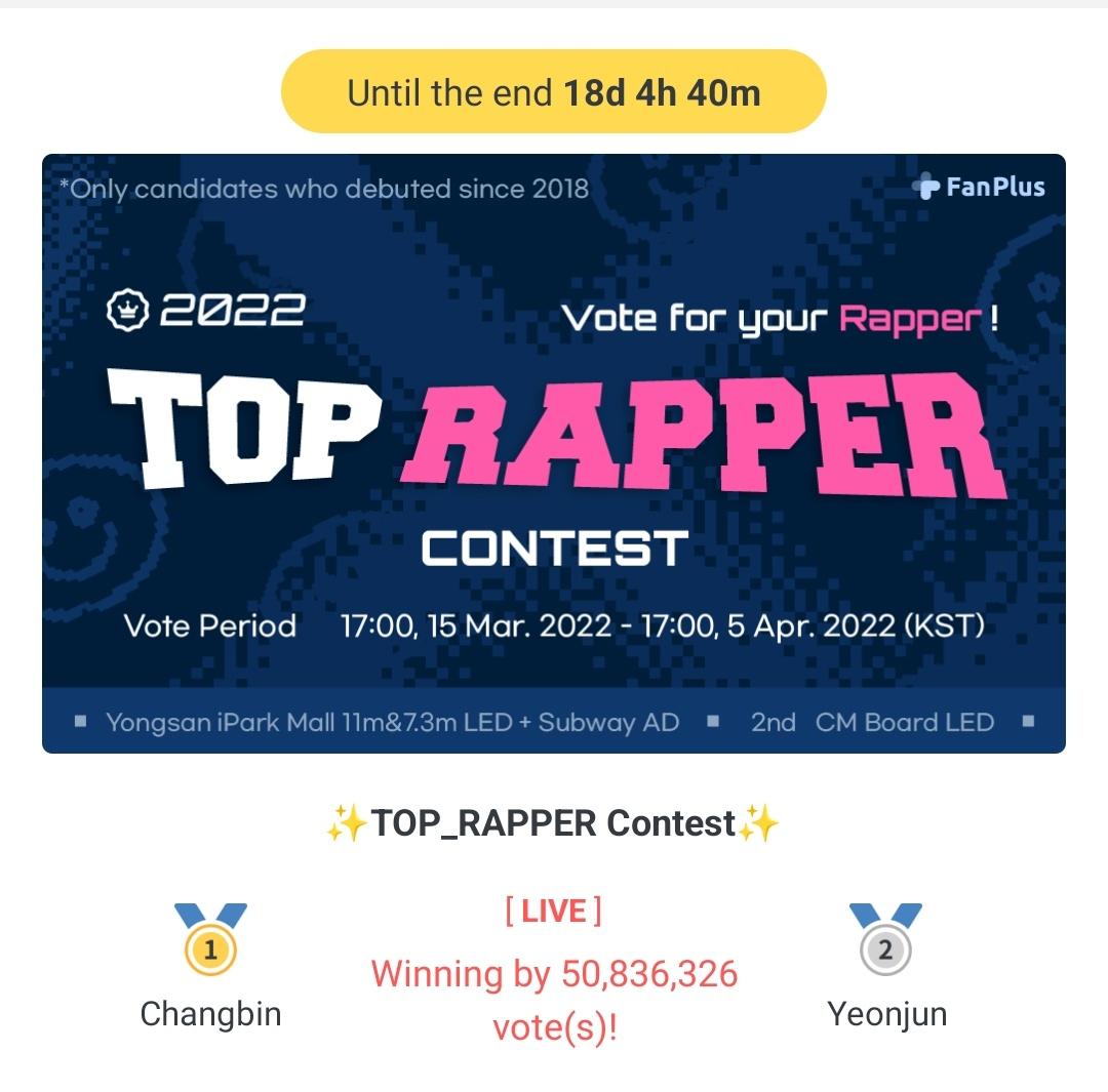 ATEEZsystem's tweet photo. Mingi is nominated for "TOP_RAPPER Contest" in Fanplus. Voting ends on April 5th at 5PM KST. 1st place winner will get
Yongsan iPark Mall Ad &amp; Subway LED Screen, 2nd place will get Subway CM Board Ad.

@ATEEZOfficial - #ATEEZ - #에이티즈 https://t.co/H0uSuD4i1M