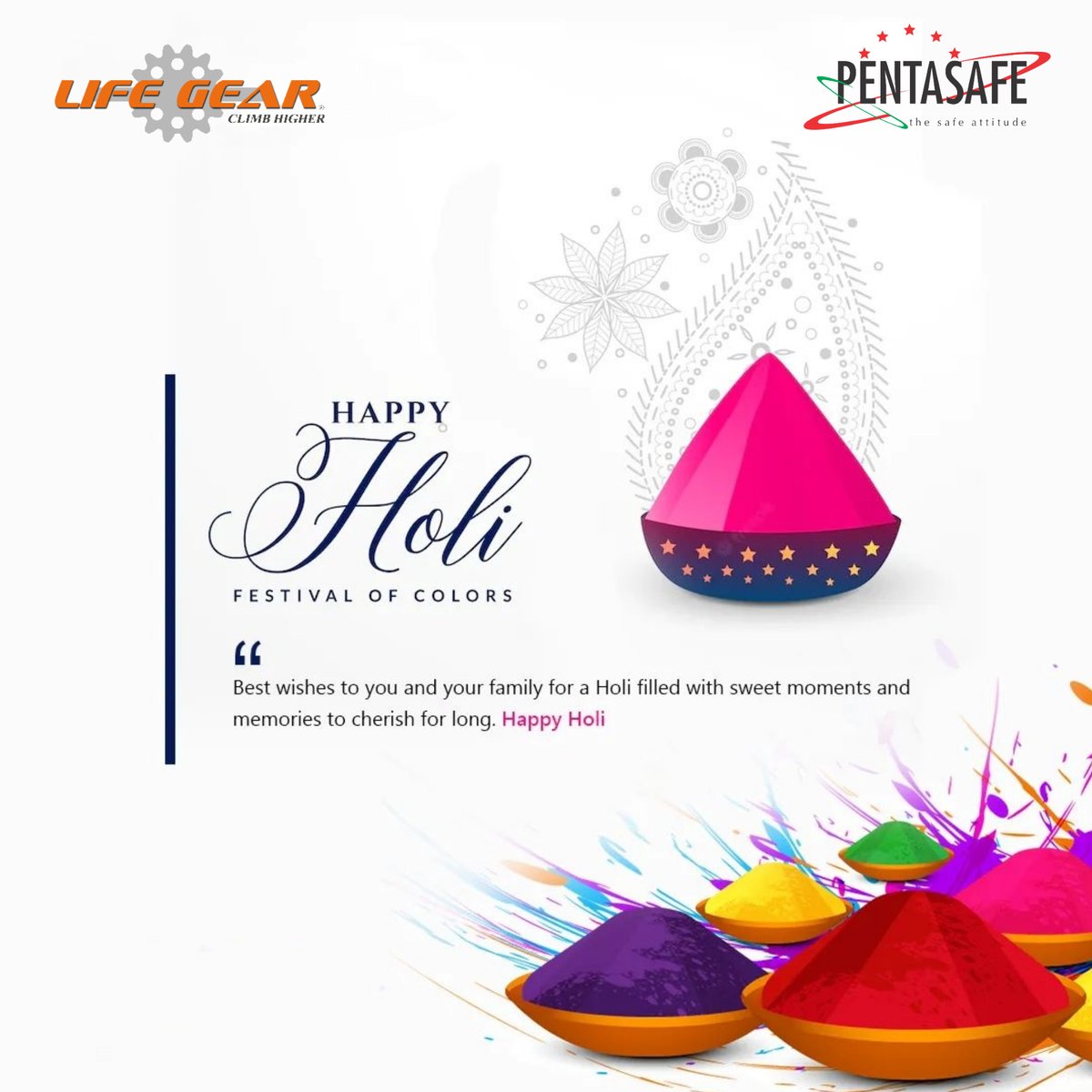 Pentasafe1's tweet photo. May this Holi bring the ultimate colors of happiness in your life and excite you for the next adventure in your life. Happy https://t.co/smGdkyPCSW Lifegear and Pentasafe wishes you all a very Happy Holika Dahan!
#happyholi2022 
#pentasafe https://t.co/H8HIOT5jFp