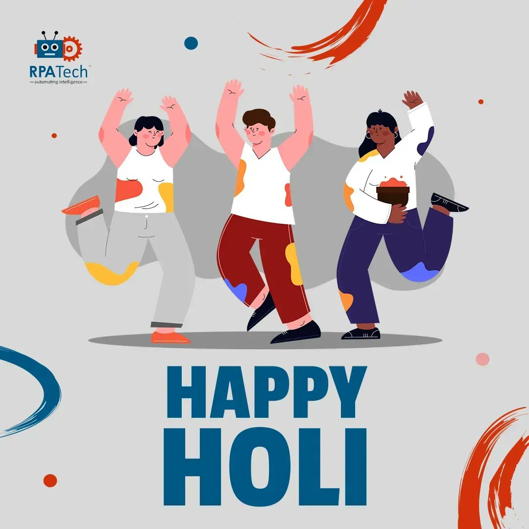 RPATech_AI's tweet photo. RPATech wishes you and your family a colorful and joyful Holi.
May every colorful splash add joy and laughter to your day.
Happy Holi!

#Holi2022 #HappyHoli #HoliCelebrations #rpatech #festival2022 #indianfestival https://t.co/b1rJ7gLfgO
