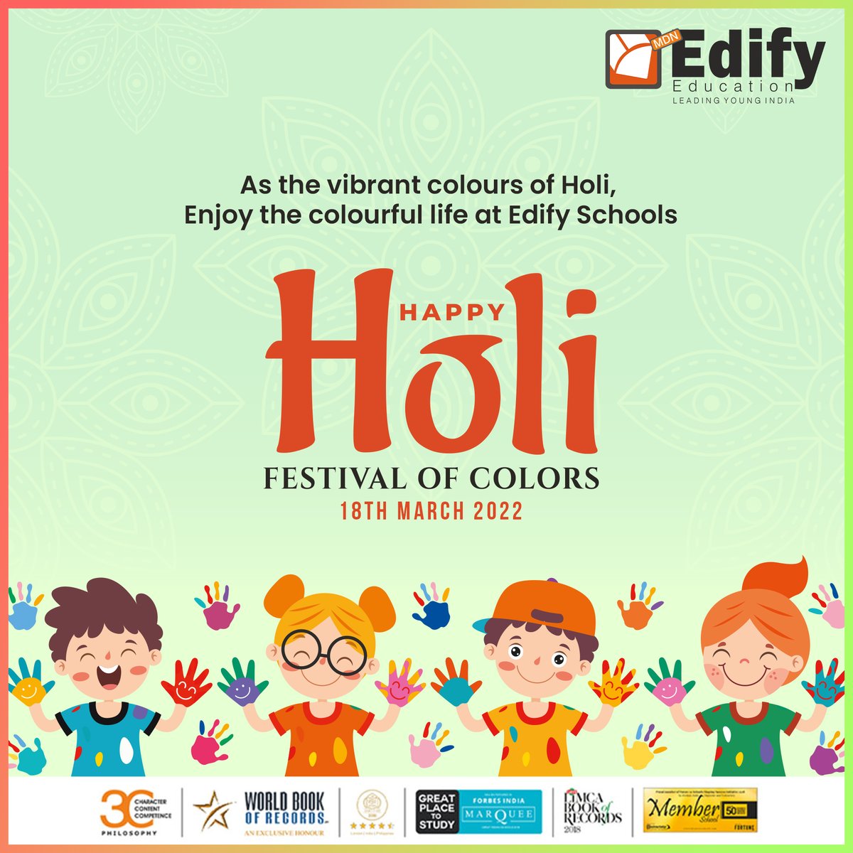 mdnedify's tweet image. "May you are blessed with a day full of colours of happiness, laughter and smiles. Wishing you a Happy and colourful Holi
#internationalschool #ibschool #cbscschool #boardingschool #DRSInternationalSchool 
#happyholi #tradition #colours #festivalofcolours"