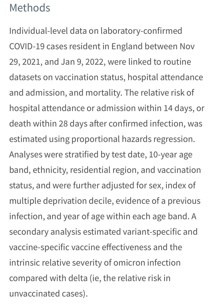 DrBrandonMSmith's tweet photo. @Michigan_Noah @DrJBhattacharya This is a complex paper that I don’t fully understand, but they did adjust for prior infection👇

My take home points:
- O causes fewer severe outcomes in adults than D
- Vaccines protect against severe outcomes from either variant, but make a bigger difference for D than for O https://t.co/Sb0sJb4HwX