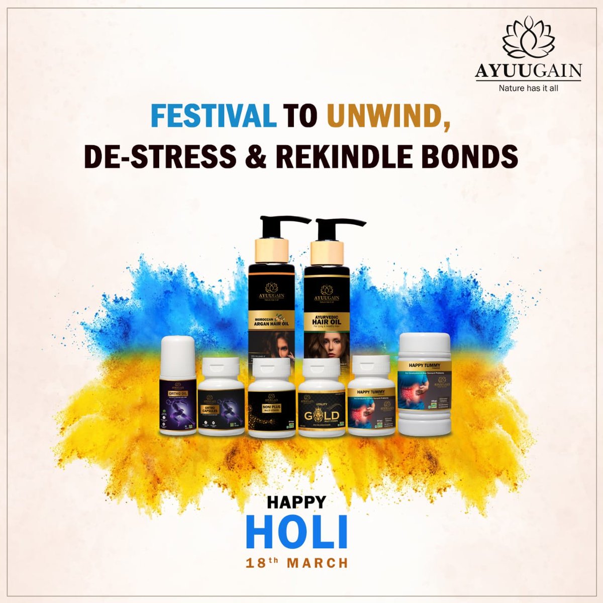 mjainchd's tweet photo. Wishing you and your family a very happy and colourful Holi. May the times ahead be full of peace, joy and prosperity😊 https://t.co/DJ4rXjjXEk
