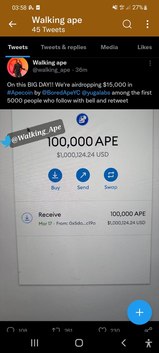 bomprezziuk's tweet photo. @walking_ape @BoredApeYC @yugalabs Done ❤️ 

0x4762f421B4542Faca4F6C0FC08fc862E591E5FFA https://t.co/zxMs1MdDXc