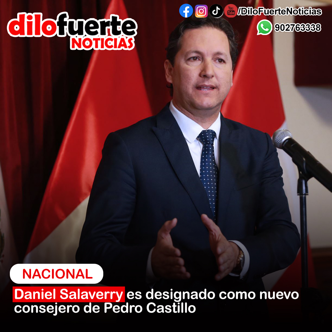 fuerte_dilo's tweet photo. 🔴#Nacional #DanielSalaverry es designado como nuevo consejero de #PedroCastillo https://t.co/brNIDDIJjL