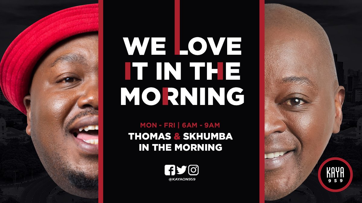 KayaON959's tweet photo. Good morning on #KayaFridays! 

Let's make it a great one! #ThomasAndSkhumba https://t.co/6L9rypq6Q3