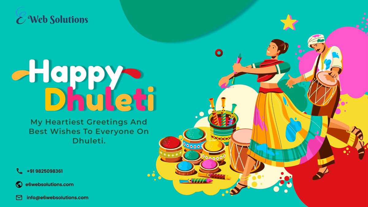E6Websolutions's tweet photo. #e6websolutions wish that every colour adds some more happiness to your life. Have a very happy Dhuleti! ✨

#happydhuleti #dhuleti #celebration #color #enjoy #joy #balloons #holicelebration #itcompany #it #pickoftheday #happiness #happy #crowd #holicelebration #celebrating https://t.co/JSeLdnrpi2