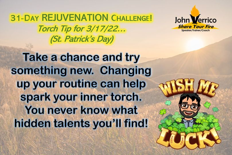jverrico's tweet photo. Stepping outside familiar territory is daunting, but if we didn't, how would we ever find out what we're capable of? It keeps our minds sharp, prevents burnout, keeps our inner torch burning. Imagine the possibilities! #ShareYourFire #TorchTip #Growth #Change  #NewAdventures https://t.co/BUT6wAB5Dt