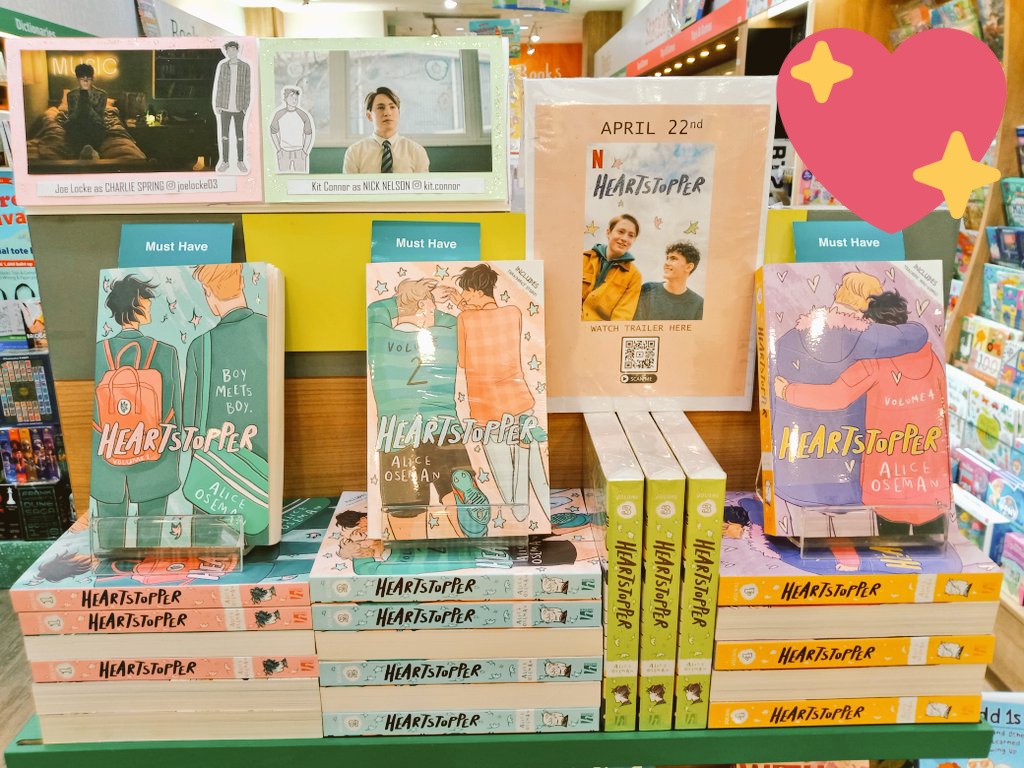 abbkfr's tweet photo. Are you as excited as we are? Meet Charlie and Nick at our bookstore if you are in the neighborhood! Drive in their journey before we enrolled to Truham this April 22nd. 🍂🍃 #asiabooks #abbkfr #Thailand #heartstopperonnetflix https://t.co/mnouNsGKjh