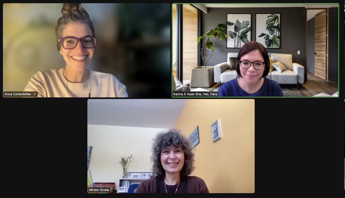 On March 16, the editors met to set the course for the journal. 

Anna CohenMiller, PhD
Editor in Chief, Founding Editor

Karina Vado, MA
Managing Editor and Musings Editor

Miriam Sciala, MA
Managing Editor and Book Review Editor

Learn more 
journaldialogue.org/about/editors/