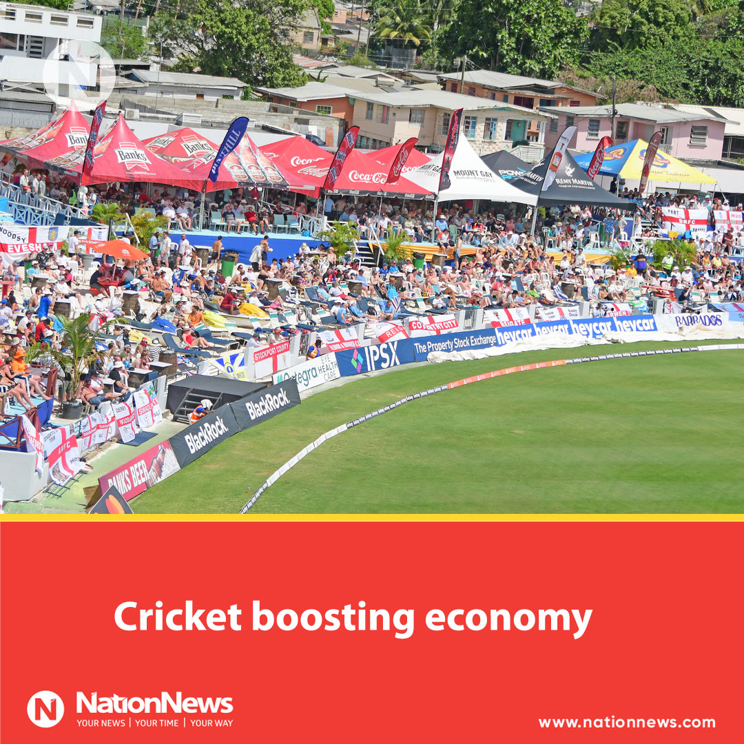 NationBarbados's tweet image. Cricket is proving to be one of the main factors in rejuvenating #Barbados’ economy, with the financial impact estimated to be larger than in 2019. 
Subscribe now to our eNATION (buff.ly/2LT9CeU) for full story. #MeAndMyNation #YourNewsYourTimeYourWay #TheSourceMatters