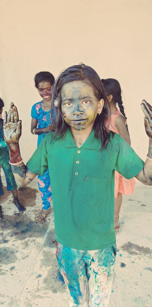 KallottiL's tweet photo. Colourful morning and guilt- free laughter. Happy Holi wishes from us here at Kallotti Library. 
Mini Thors in the pictures below. 🧟🔫💚
#Holi2022 https://t.co/JGuCx1O9kU